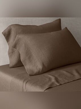 Restoration Hardware RH * KING * Italian Heritage Linen Sheet Set * Mochaccino